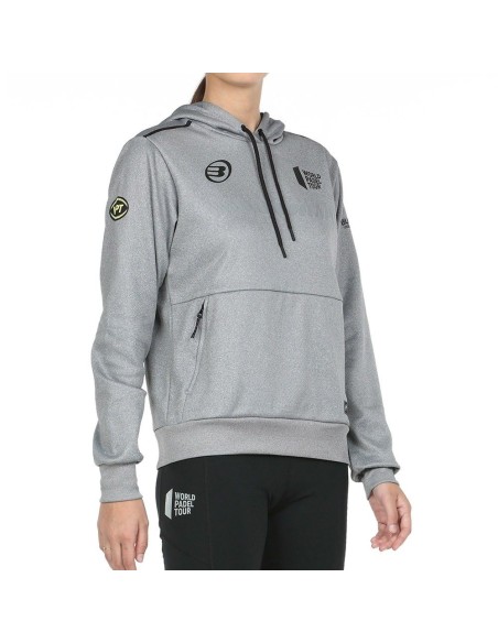 Sudadera Bullpadel Leste Gris Mujer | Ofertas de pádel
